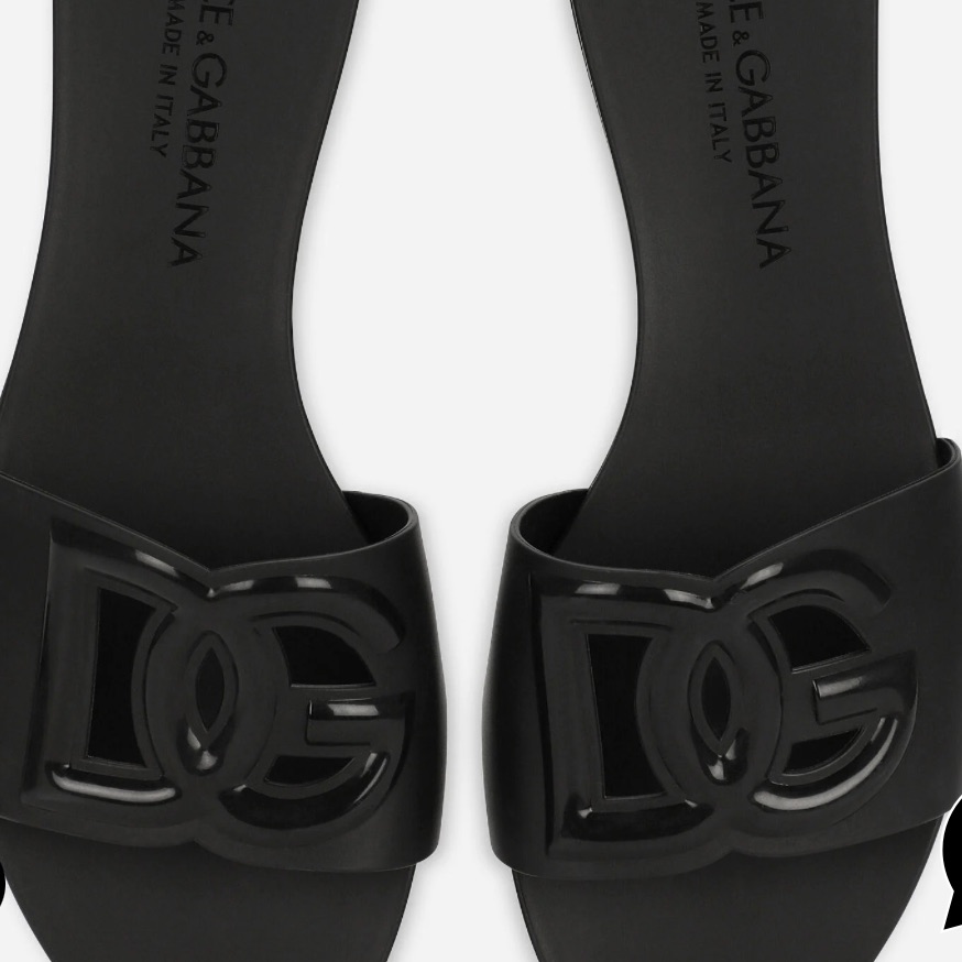 Dolce  Gabbana Rubber Beachwear Sliders Brand New